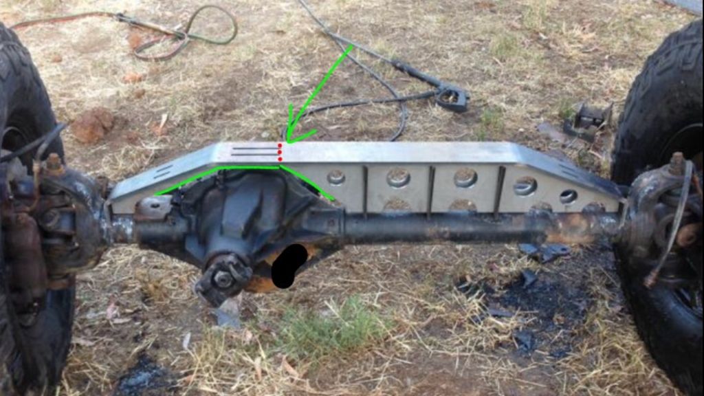 Straightening Axle housing that has trussed already installed Pirate 4x4