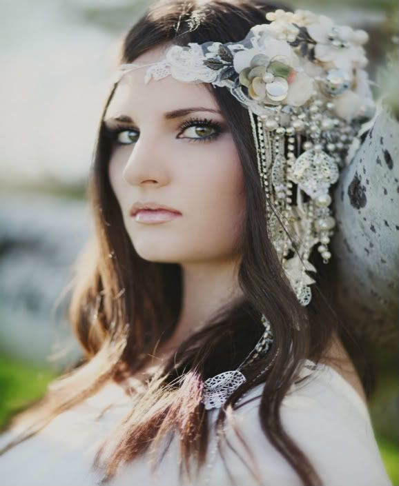  perfect is this amazing Grecian inspired bridal headpiece photography
