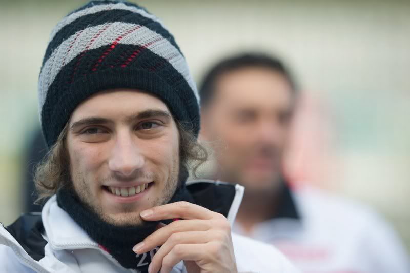 Marco Simoncelli is one of MotoGP rookie on 2010. In a view last race  title=