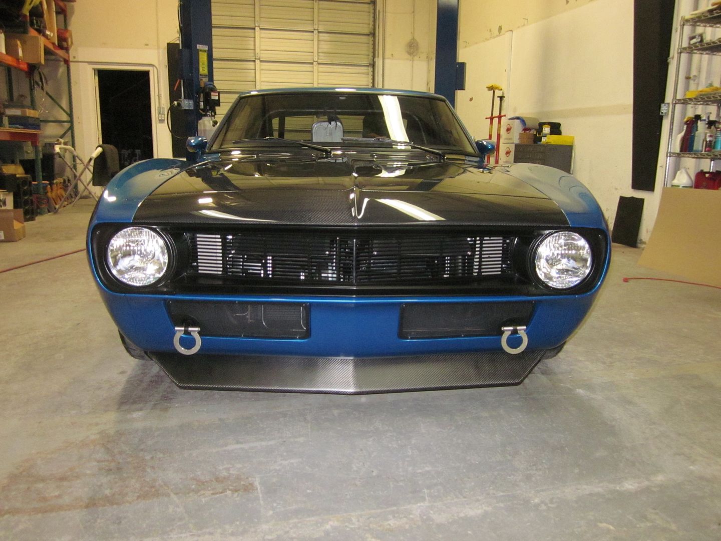 1968 Pro-touring Camaro front grill with LS7 engine swap