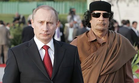 gadhafi and putin Birds of a feather