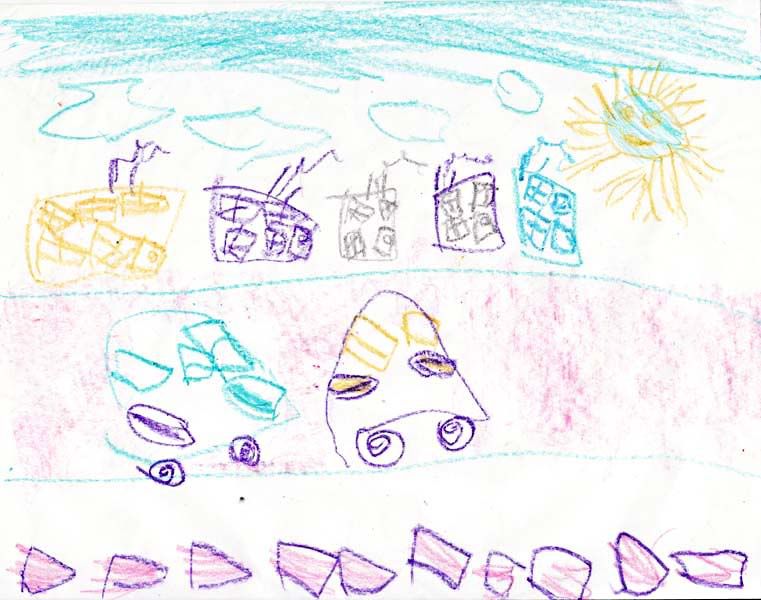 Going to SoCal 5-year-old drawing