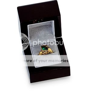 Black Lacquered Single Ring Jewelry Gift Box Engagement Proposal 