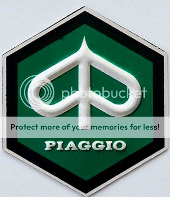Vespa PIAGGIO BADGE STICKER Aluminium BIG  